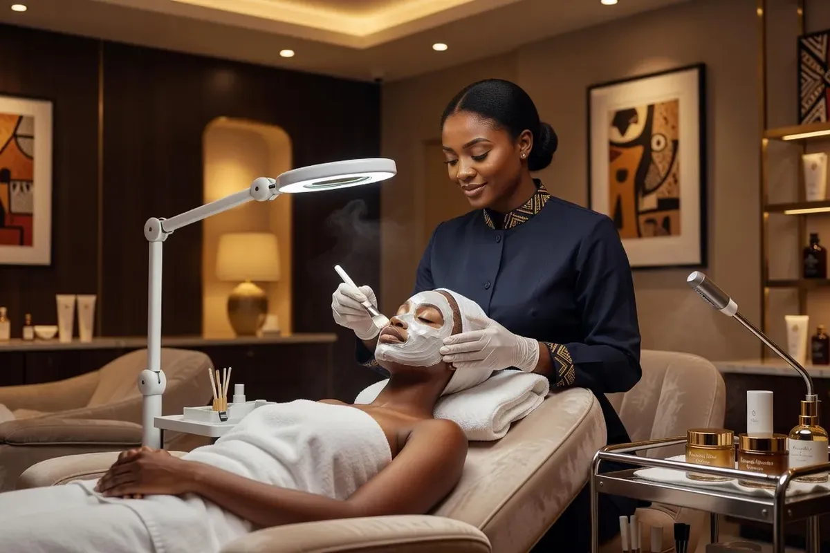 Soin du visage professionnel adapté aux peaux noires — salon Beauté Lumineuse Paris