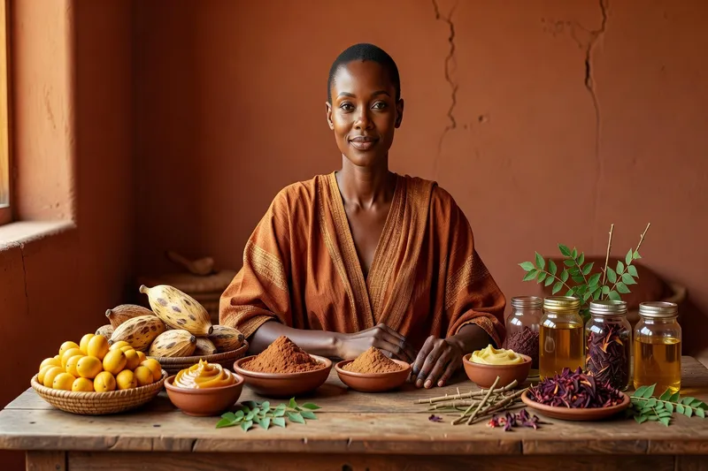 Femme africaine connaissant les traditions beauté de son continent — beauté naturelle et savoir ancestral