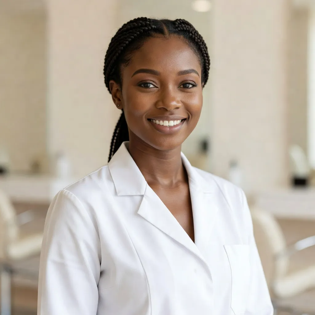 Esthéticienne spécialiste peaux noires en consultation beauté